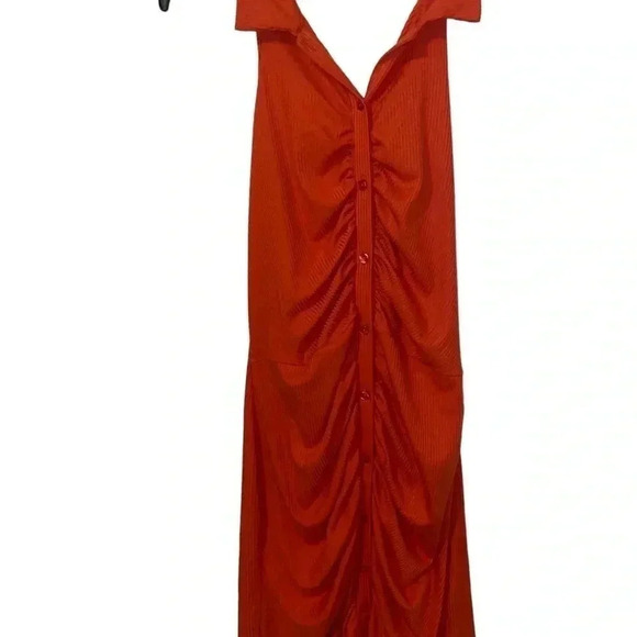 JAMIE LAYLA Petite Ruched Halter Open Back Bodycon Dress Size PL - Picture 2 of 9